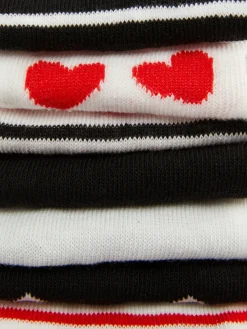 Niños Primark Calcetines Y Medias|Pack De 7 Pares De Calcetines Bajos Con Corazones