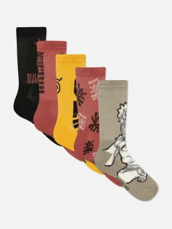 Hombre Primark Calcetines|Pack De 5 Pares De Calcetines Bajos De Naruto