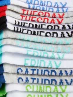 Niños Primark Calcetines|Pack De 7 Pares De Calcetines Con Días De La Semana