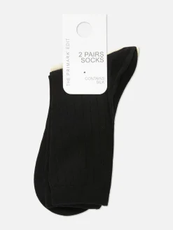 Mujer Primark Calcetines|Pack De 2 Pares De Calcetines Acanalados De The Edit