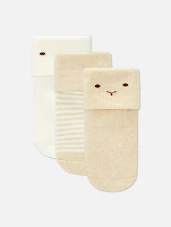 Primark Calcetines Y Medias|Pack De 3 Pares De Calcetines De Rizo Para Bebé