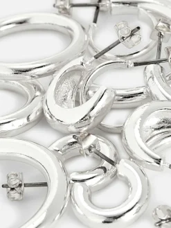 Mujer Primark Bisutería|Pack De 6 Pendientes De Aro Gruesos