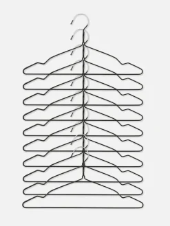 Primark Almacenamiento De Pared Y Perchas|Pack De 10 Perchas Metálicas Recubiertas