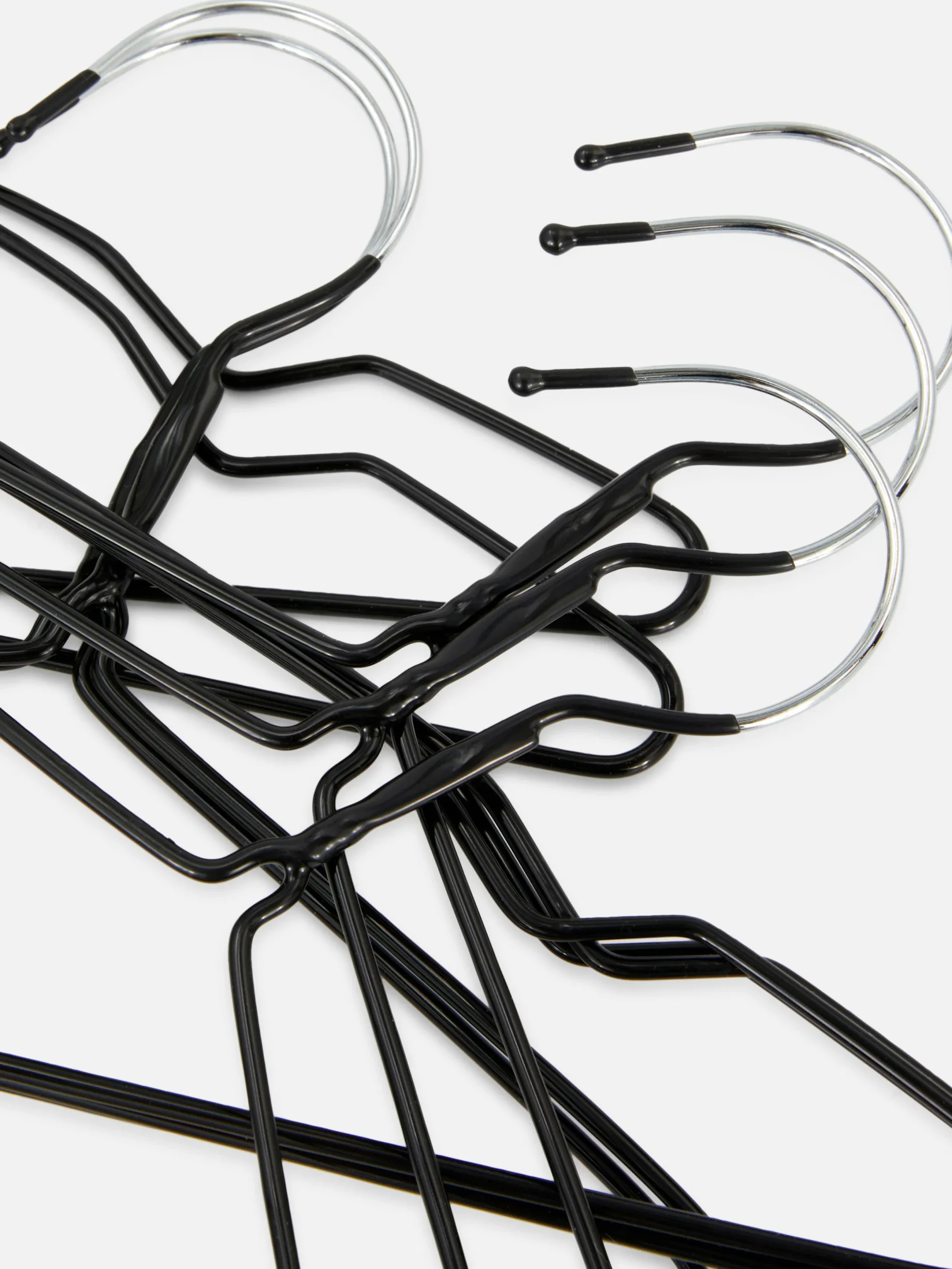 Primark Almacenamiento De Pared Y Perchas|Pack De 10 Perchas Metálicas Recubiertas