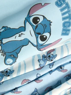 Primark Pijamas Y Ropa Para Dormir|Pijamas Y Ropa Para Dormir|Pack De 2 Pijamas De Manga Larga De Stitch De Disney