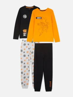 Niños Primark Pijamas Y Ropa Para Dormir|Pack De 2 Pijamas De Manga Larga De Dragon Ball Z