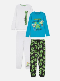 Niños Primark Pijamas Y Ropa Para Dormir|Pack De 2 Pijamas De Minecraft
