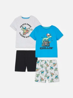 Niños Primark Pijamas Y Ropa Para Dormir|Pack De 2 Pijamas Gráficos De Gecko