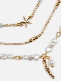 Mujer Primark Bisutería|Pack De 3 Pulseras De Tobillo Con Dijes Marinos