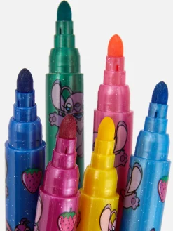 Niños Primark Manualidades|Pack De 6 Rotuladores Con Purpurina De Disney