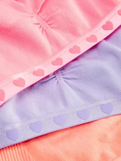 Niños Primark Ropa Interior|Pack De 3 Tops Cortos Sin Costuras Con Corazones