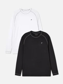 Hombre Primark Ropa Deportiva|Tops Y Camisetas|Pack De 2 Tops Deportivos De Manga Larga