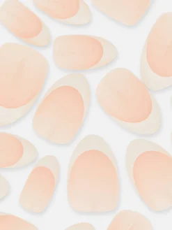 Primark Uñas Postizas|Pack De 36 Uñas Postizas Francesas Brillantes De PS...