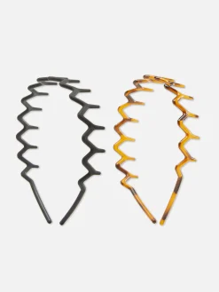 Mujer Primark Accesorios Para El Pelo|Pack De Dos Diademas En Zigzag