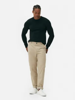 Hombre Primark Pantalón|Pantalón Chino Elástico De Pernera Recta