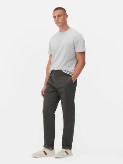 Hombre Primark Pantalón|Pantalón Chino Elástico De Pernera Recta