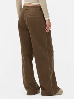 Mujer Primark Tejido Vaquero|Pantalones Y Leggings|Pantalones De Pernera Ancha De Pana De Rita Ora