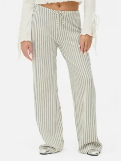 Mujer Primark Pantalones Y Leggings|Pantalones De Pernera Ancha A Rayas