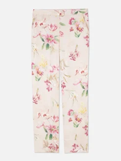 Mujer Primark Pantalones De Pijama|Pantalones De Pijama Rectos En Satén De Flores