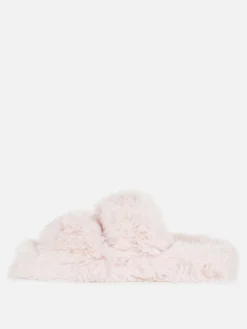 Mujer Primark Zapatillas De Estar En Casa|Zapatillas De Estar En Casa|Pantuflas De Pelo Sintético Con Doble Tira