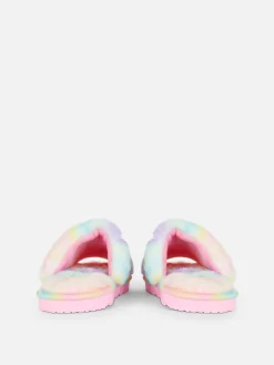 Niños Primark Zapatillas De Estar En Casa|Pantuflas De Pelo Sintético Con Diseño Degradado