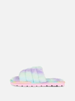 Niños Primark Zapatillas De Estar En Casa|Pantuflas De Pelo Sintético Con Diseño Degradado