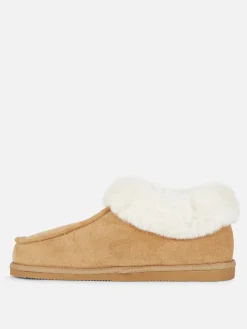 Mujer Primark Zapatillas De Estar En Casa|Pantuflas Estilo Mocasín Con Forro De Pelo Sintético