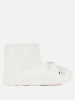 Mujer Primark Zapatillas De Estar En Casa|Zapatillas De Estar En Casa|Pantuflas Tipo Patuco De Felpa De Hello Kitty