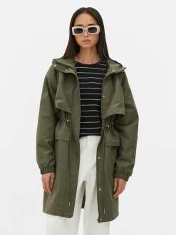Mujer Primark Abrigos Y Chaquetas|Parka Impermeable Con Cordón De Ajuste