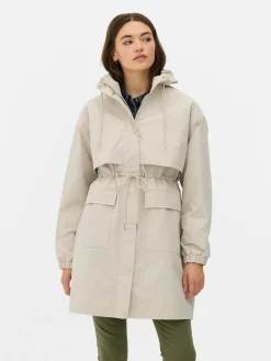 Mujer Primark Abrigos Y Chaquetas|Parka Impermeable Con Cordón De Ajuste