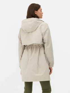 Mujer Primark Abrigos Y Chaquetas|Parka Impermeable Con Cordón De Ajuste