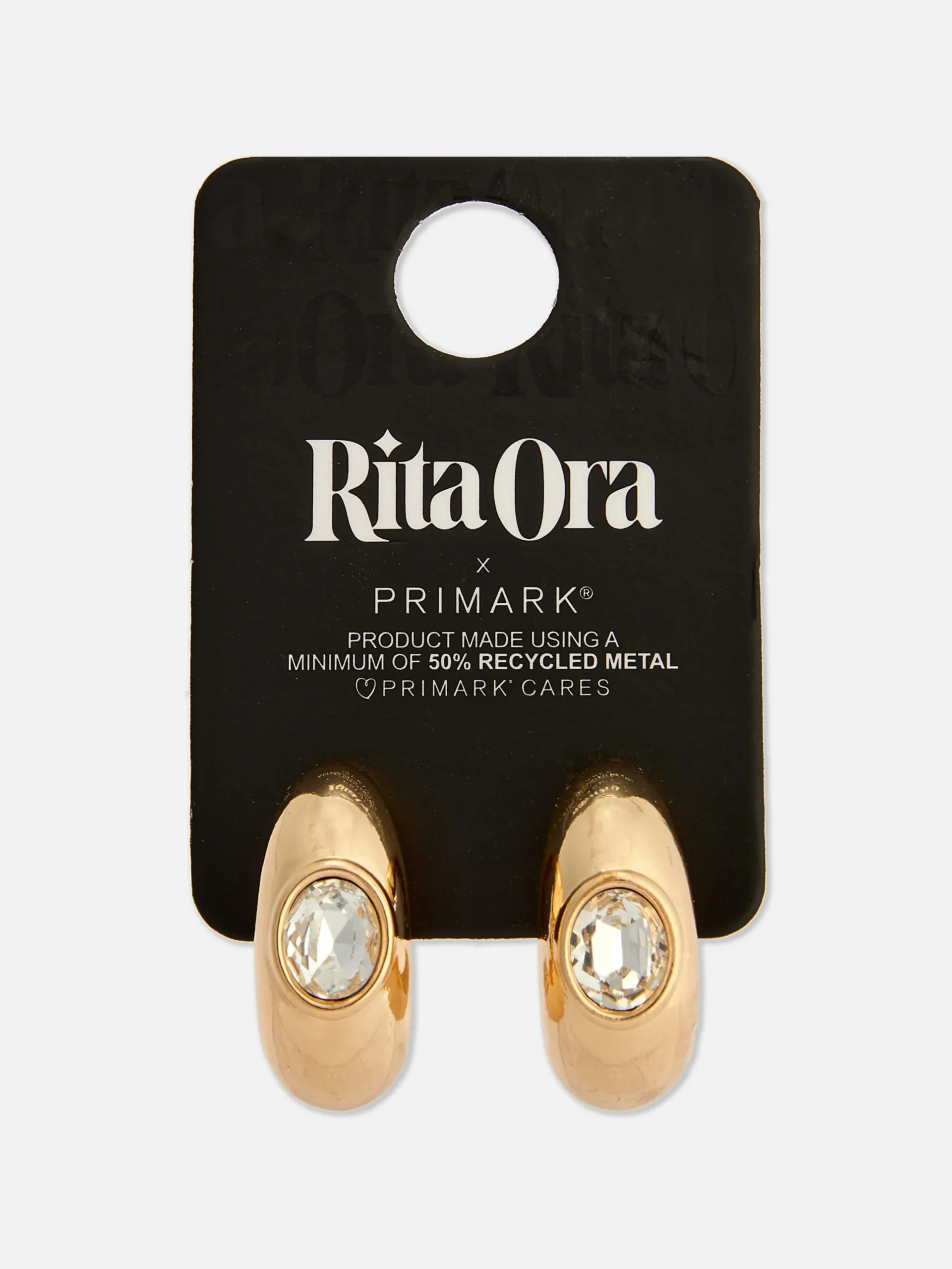 Mujer Primark Bisutería|Pendientes De Aro Gruesos Con Gemas Sintéticas De Rita Ora