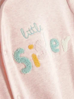 Primark Bodis Y Pijamas Para Bebé|Pijama Con Bordado «Little Sister»