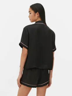 Mujer Primark Sets De Pijamas|Pijama Con Camisa Y Pantalón Corto De Satén