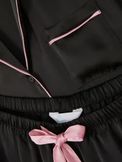 Mujer Primark Sets De Pijamas|Pijama Con Camisa Y Pantalón Corto De Satén