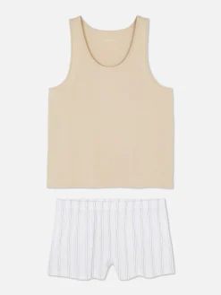 Mujer Primark Sets De Pijamas|Pijama Corto De Punto Con Camiseta Sin Mangas