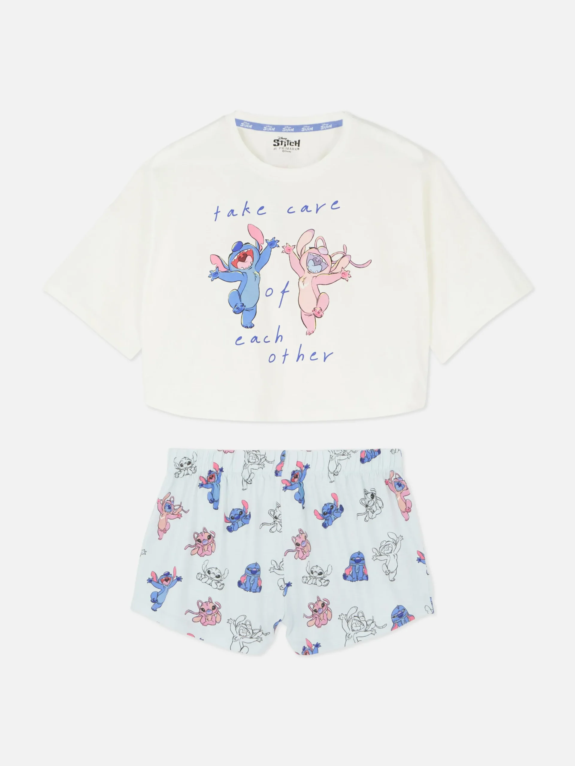 Mujer Primark Sets De Pijamas|Pijama Corto De Stitch Y Ángel De Disney
