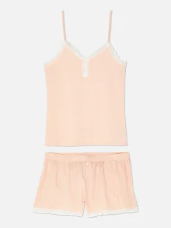 Mujer Primark Sets De Pijamas|Pijama Corto De Tirantes Con Ribetes De Encaje