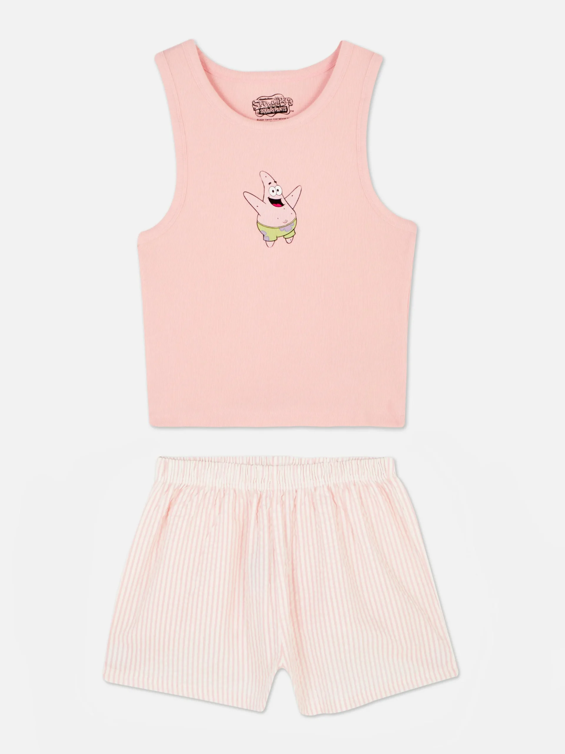 Mujer Primark Sets De Pijamas|Pijama Corto Sin Mangas De Bob Esponja Para Mujer