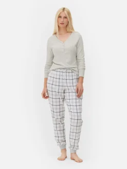 Mujer Primark Sets De Pijamas|Pijama De Manga Larga Con Pantalones A Cuadros