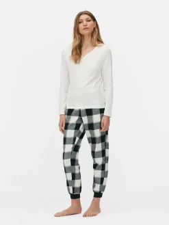 Mujer Primark Sets De Pijamas|Pijama De Manga Larga Con Pantalones A Cuadros