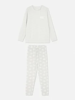 Mujer Primark Sets De Pijamas|Pijama De Manga Larga De Microfelpa