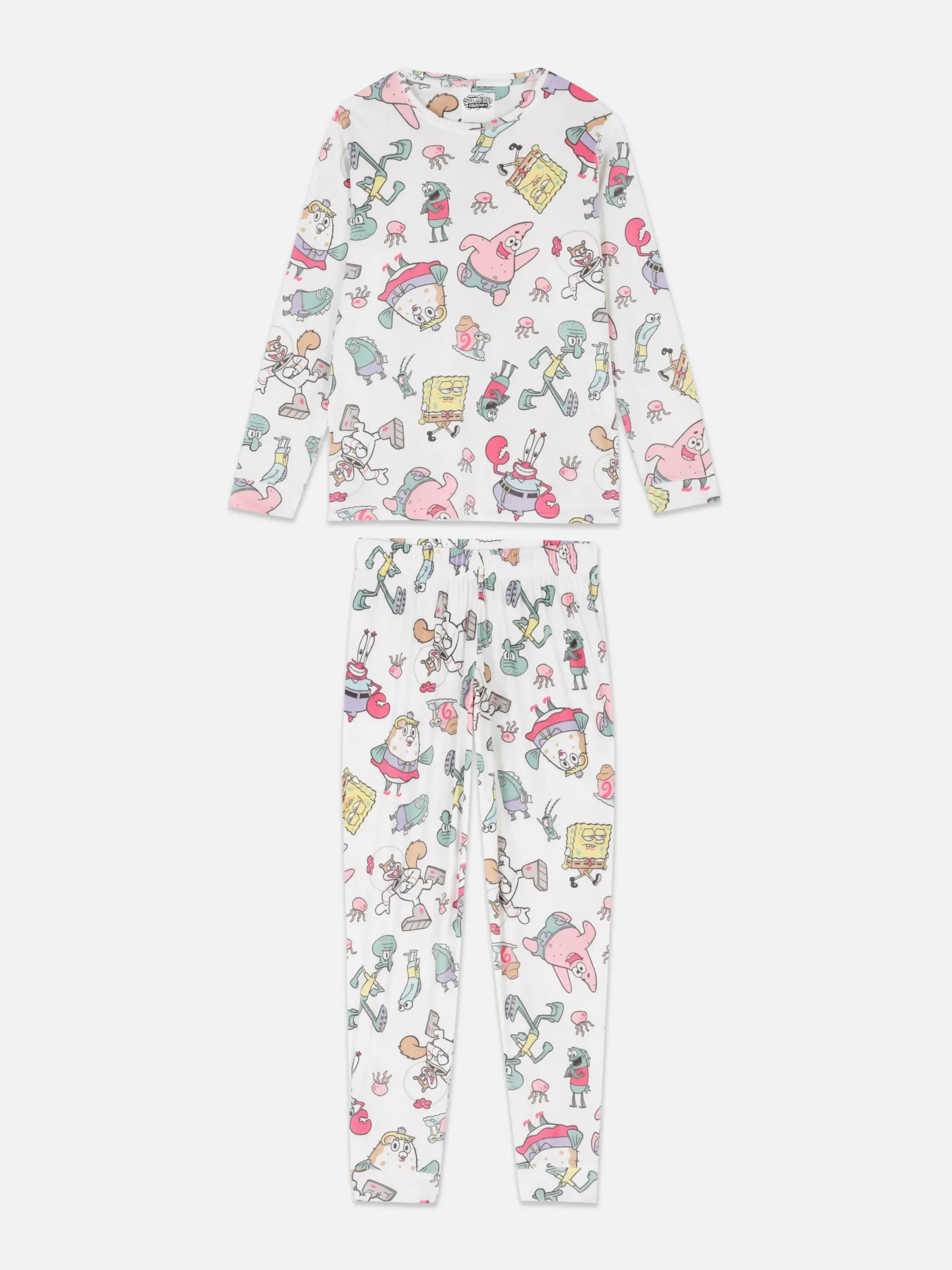 Mujer Primark Sets De Pijamas|Pijama De Manga Larga De Bob Esponja