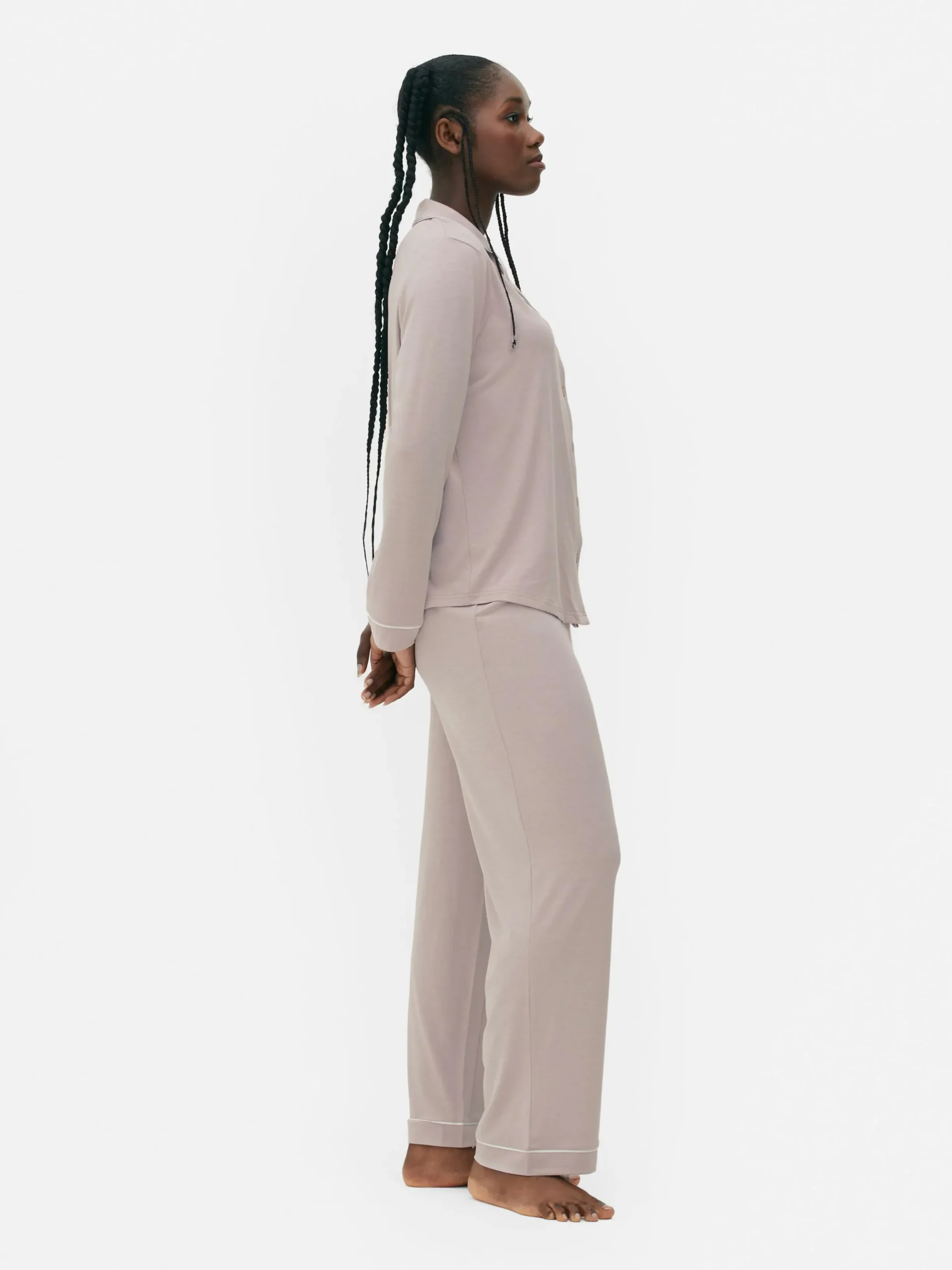 Mujer Primark Sets De Pijamas|Pijama Largo De Corte Boyfriend