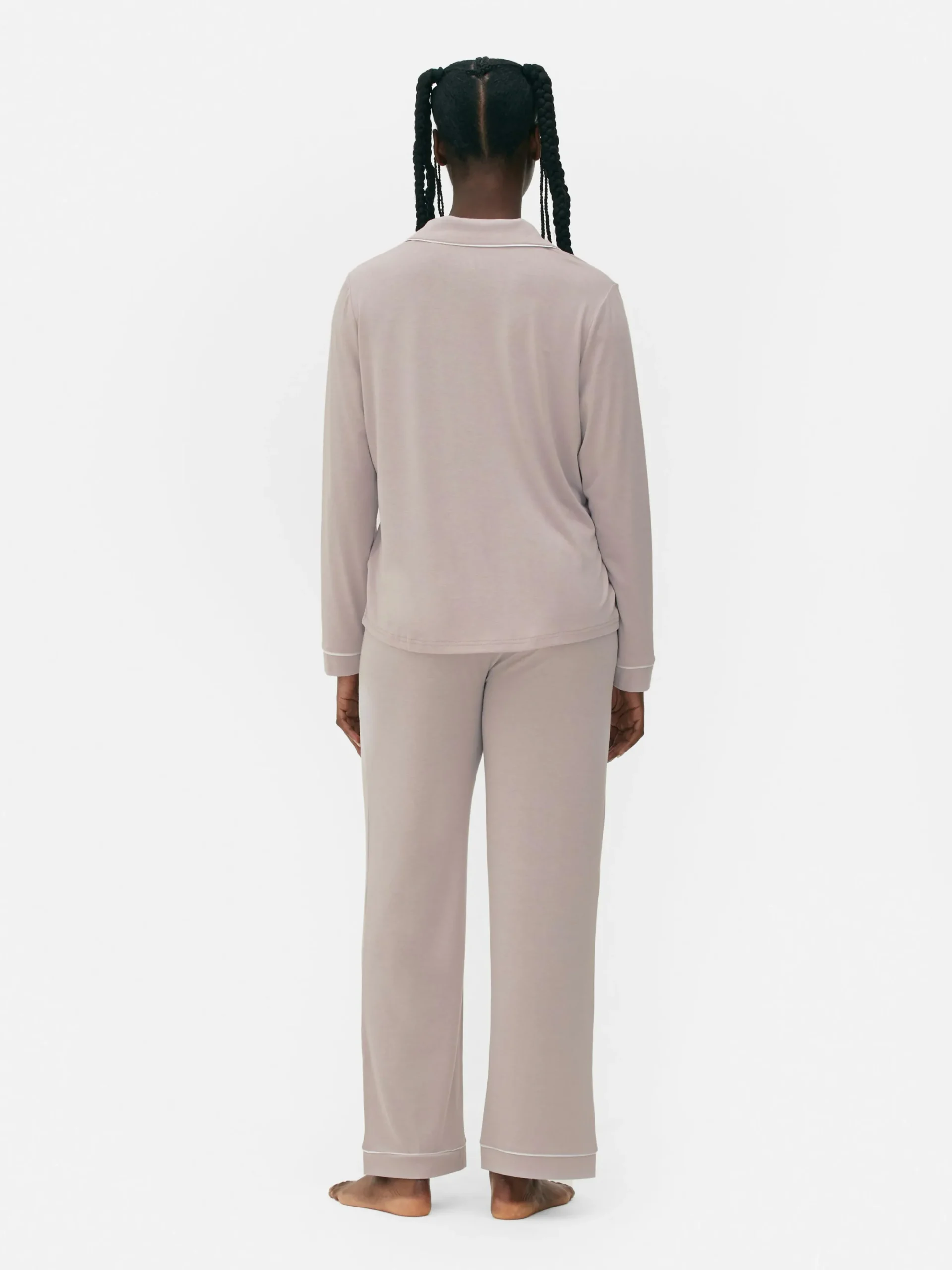 Mujer Primark Sets De Pijamas|Pijama Largo De Corte Boyfriend