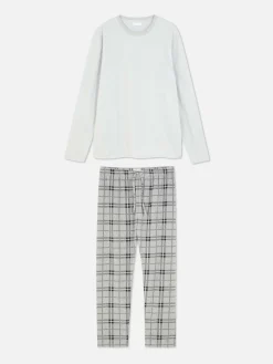 Hombre Primark Pijama|Pijama Largo Suave De Cuadros