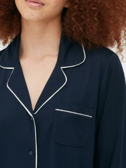 Mujer Primark Sets De Pijamas|Pijamas De Punto De Manga Larga Y Corte Boyfriend