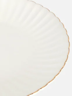 Primark Platos, Fuentes Y Boles|Menaje|Plato Auxiliar Festoneado Con Detalle Dorado