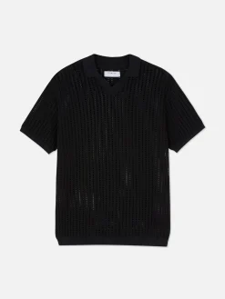 Hombre Primark Tops Y Camisetas|Polo De Crochet Calado