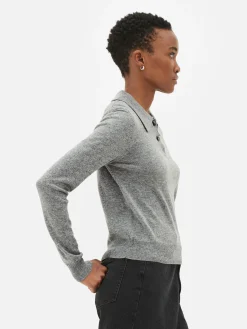 Mujer Primark Jerseys Y Cárdigans|Polo De Punto De Manga Larga Y Con Cuello